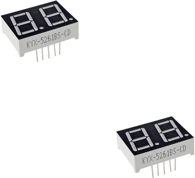 Flyrobo (2 Pcs) Pro3D Red 0.56inch 2 Digit 7 Segment LED Display Digital Tube - Common Electronic Components Electronic Hobby Kit