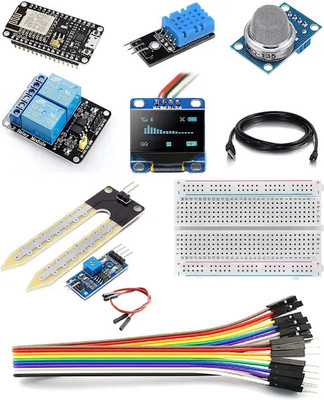 WEOTRICKS WiFi NodeMCU ESP8266 WiFi IoT Starter Kit, Compatible with Arduino Uno Educational Electronic Hobby Kit