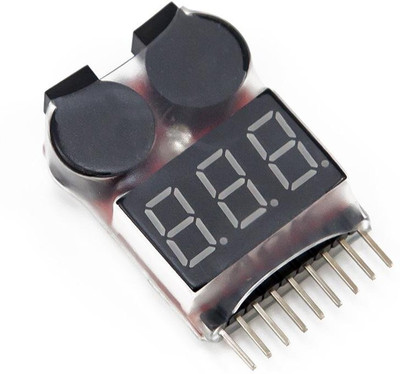 INVENTO RC Lipo Battery Low Voltage Alarm 1S-8S Buzzer Indicator Checker Tester LED Automotive Electronic Hobby Kit