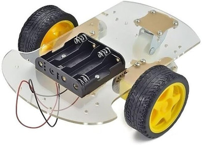 EmbeTronicX DIY Kits 2Wheel Transparent Robot Smart Car Chassis with Battery Box Electronic Components Electronic Hobby Kit