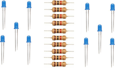Technical hut 5mm Blue LED with 1K ohm Resistor Educational Electronic Hobby Kit