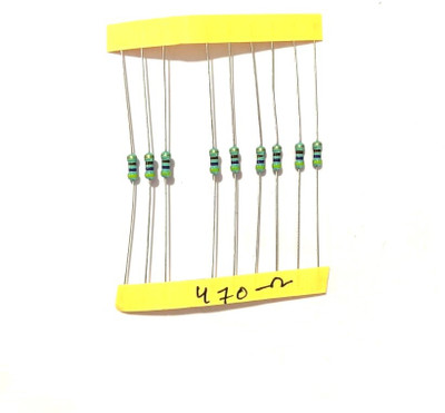 MIFRA ELECTRONICS 470 Ohm 1/4 Resistor (Pack of 10) Electronic Components Electronic Hobby Kit
