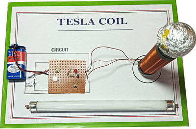 Rawat Science Project Tesla Coil Physics Working Project and Model for Students Educational Electronic Hobby Kit