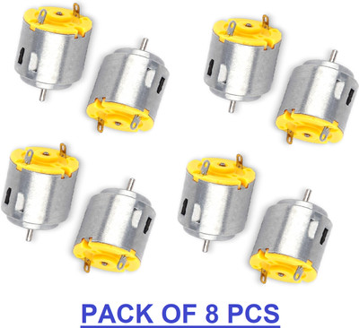 EASTRA PACK OF 8 DC 5V Motor for Programming Board DIY Smart Car Power Supply Electronic Hobby Kit