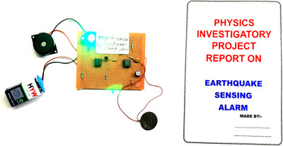 ONTEX ELECTRONICS Earthquake Sensing Alarm|Disaster Management & Vibration Sensor Physics Project Educational Electronic Hobby Kit