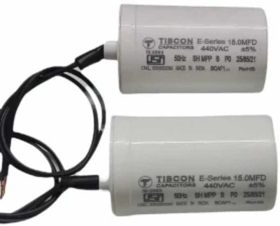 Spinxx 15 MFD TIBCON Capacitor 440V for Motors & Fan Motor Increase Speed ( Pack of 2 ) Motor Control Electronic Hobby Kit