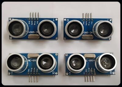 R&D A-(4 Pcs) Ultrasonic Module HC-SR04 Distance Sensor Electronic Components Electronic Hobby Kit