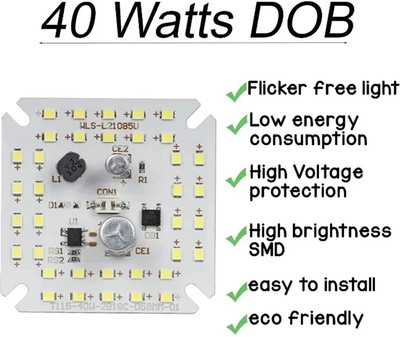 HouseOfCommon 2 PCS - 40 watt White Alpha (Direct On Board) Raw Material No Need LED Driver Electronic Components Electronic Hobby Kit
