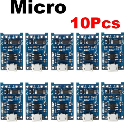 Robo Ocean TP4056 IC 1A Li-Ions Battery Charging Board Micro USB With Current Protection Electronic Components Electronic Hobby Kit