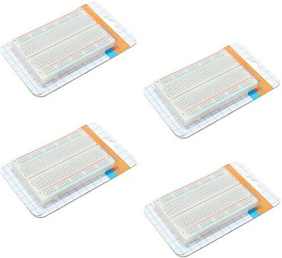 MIFRA ELECTRONICS 400 Points Solderless Breadboard (4 Pcs) Electronic Components Electronic Hobby Kit