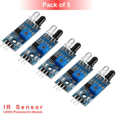 Scienticy LM393 IR Sensor Module Photoelectric obstacle avoidance Sensor (Pack of 5) Electronic Components Electronic Hobby Kit