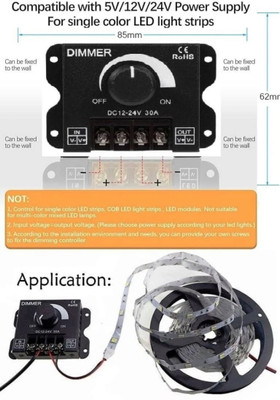 SG Flash SG RF Dimmer DC 12-24v 30A with remote Control, 12v Dimmer Switch Security Circuit and Motion Detector Electronic Hobby Kit