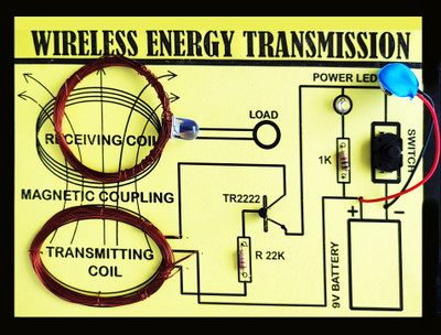 Genescribe Wireless Energy Power Transmission Working Model Physics Science Project Educational Electronic Hobby Kit