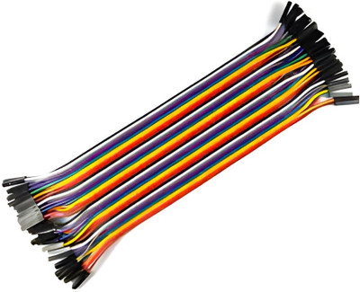 randd Female to Female Jumper Wire 20cm - 40 pcs Multicolour Electronic Components Electronic Hobby Kit