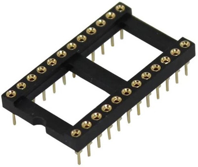 Flyrobo 28 Pin Wide Machine tooled IC Socket (Round IC Base) Electronic Components Electronic Hobby Kit