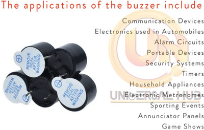 Universal Hub PACK OF 5 5V Passive Buzzer Acoustic Component Mini Alarm Speaker Electronic Components Electronic Hobby Kit