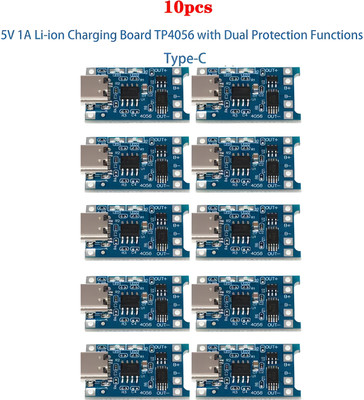 Robo Ocean INOS_Lithium Battery Charging Module(TP4056) 1A Li-Ion Current Protection Type C Electronic Components Electronic Hobby Kit