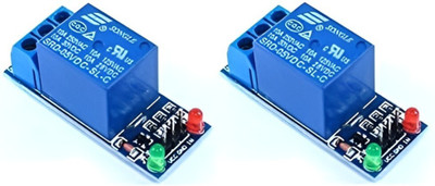 R&D New 2 Pcs 1 Channel 5V 10A Relay Control Board Module with Optocoupler Electronic Components Electronic Hobby Kit