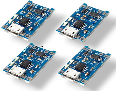 AVISRI 4 PIECES TP4056 Lithium Battery Charging Board Lithium USB Charge Module Electronic Components Electronic Hobby Kit
