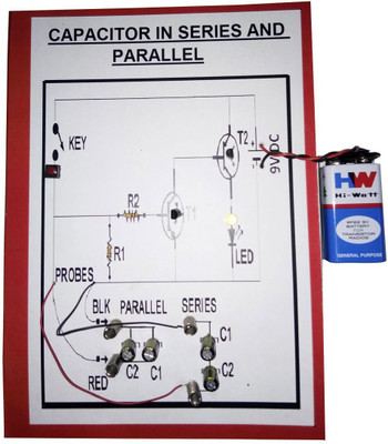 MELODY's Capacitor In Series And Parallel Physics Science Working Model-Project Educational Electronic Hobby Kit