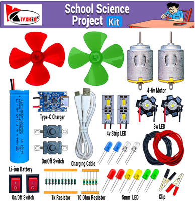 KLVXKEN School Science Project DC Motor kit For Student (46 items) Electronic Components Electronic Hobby Kit