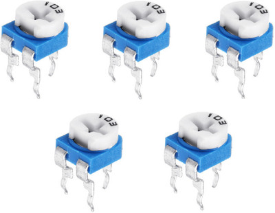 Technical hut 5 Pieces 10K ohm Variable Resistor - Trimpot Preset (RM065 Package) Educational Electronic Hobby Kit