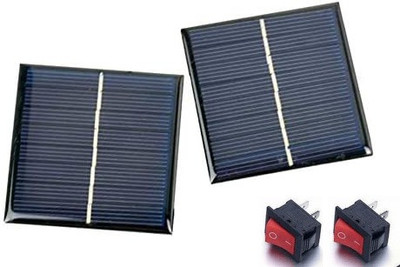eronic 6V-100 MAH PACK OF 2 SOLAR PANEL WITH 2 ON OFF SWITCH Alternative Energy Electronic Hobby Kit