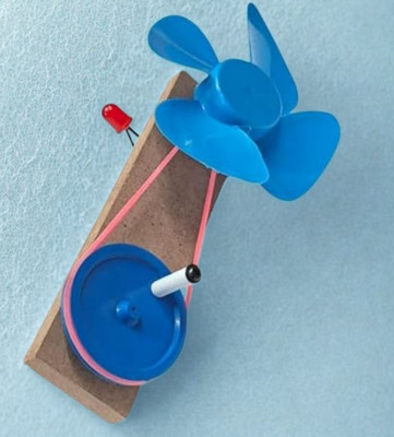 ERHIndia School Wind Mill Science Project Kit Class 6 Working Model for Kids Toy Use(Multicolor)