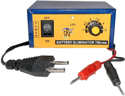 GoodsBazaar Jhatka / Battery Eliminator 750mA 0V to 12V Regulated DC Power Supply Adaptor 10 Watts Computer PSU with 2 SATA Cables(Blue, Yellow)