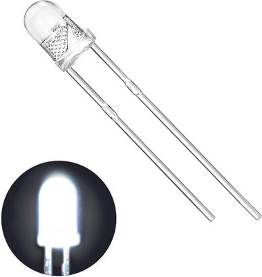 AVISRI 100Pcs 3mm WHITE LED for DIY Projects, PCB Circuits, Indicator Lights LED Module Electronic Hobby Kit