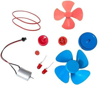 ERHIndia Physics Project Wind Mill Pulley Dynamo Generator Motor Model Kit for School Use Educational Electronic Hobby Kit