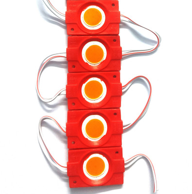 Steko Pack of 5 Pieces (RED) DC 12V 2.4 Watt Coin LED Module Light For Decoration Light Electronic Hobby Kit