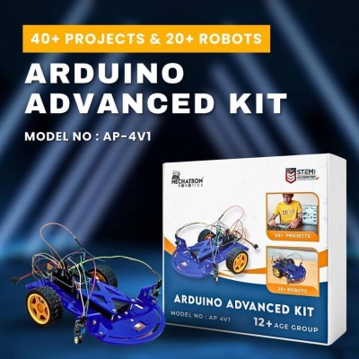 Mechatron Robotics 20+ Robots & 40+ Projects Arduino Robo Kit (AP4V1) for Age 10+ with FREE Course Educational Electronic Hobby Kit