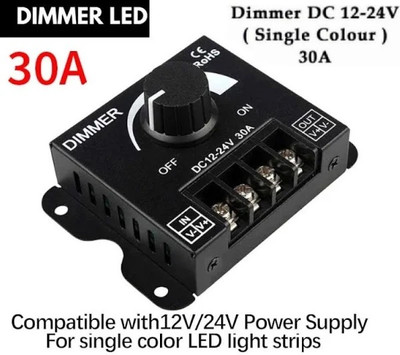 SG Flash HIGH QUALITY RF Dimmer DC 12-24v 30A with remote Control, 12v Dimmer Switch Security Circuit and Motion Detector Electronic Hobby Kit