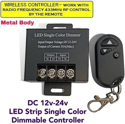 SG Flash PREMIUM RF Dimmer DC 12-24v 30A with remote Control, 12v Dimmer Switch Security Circuit and Motion Detector Electronic Hobby Kit