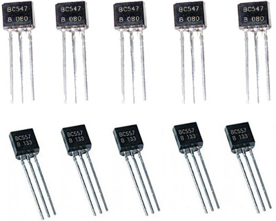 gobagee Transistors Combo BC557 BC547 NPN PNP, Total 10 Pieces 5pcs Each Electronic Components Electronic Hobby Kit