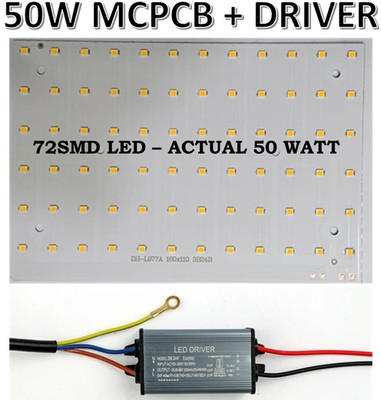 SG Flash (YELLOW) 50 WATT FLOOD LIGHT PCB WITH DRIVER LED Module Electronic Light Electronic Hobby Kit