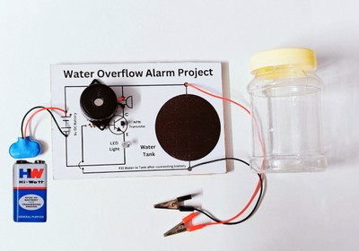 Esptronics Water Tank Overflow Alarm Science Project Working Model with Buzzer for Students Electronic Components Electronic Hobby Kit