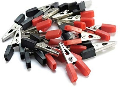 SG Flash 10 pair Crocodile Clips Plastic Handle Cable Lead Testing Metal Alligator Clips Electronic Components Electronic Hobby Kit