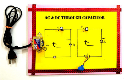 ONTEX ELECTRONICS AC & DC through Capacitor Physics Working Investigatory Project & Teaching Aid Educational Electronic Hobby Kit