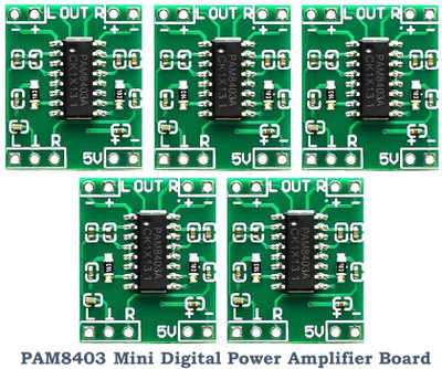 geeta enterprises PAM8403S DC 5V Class D Mini Digital Amplifier Board Module (Pack of 5) Micro Controller Board Electronic Components Electronic Hobby Kit