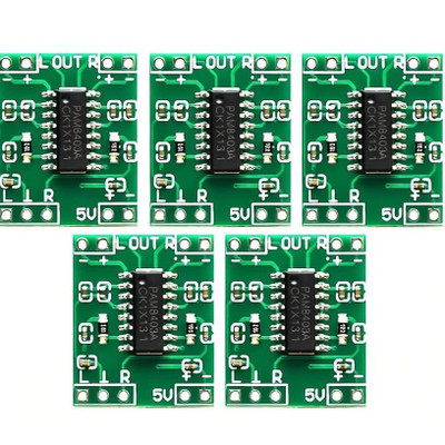 geeta enterprises PAM8403S DC 5V Class D Mini Digital Amplifier Board Module (Pack of 5) Micro Controller Board Electronic Components Electronic Hobby Kit