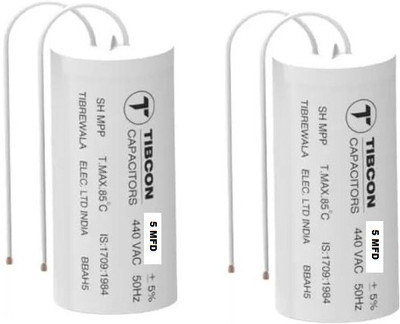Spinxx 5 MFD TIBCON Capacitor for Motor & Fan Motors ( Pack of 2 ) Motor Control Electronic Hobby Kit