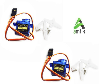 AMTIX 2 Pcs SG90 Tower Pro Micro Servo Motor (Pack of 2) Electronic Components Electronic Hobby Kit