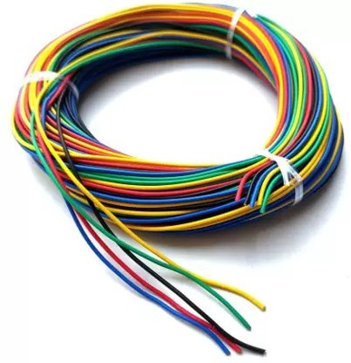 igoy Combo of Multi colors 5 Metre each Dc Wire For Science Project Model Building Electronic Components Electronic Hobby Kit