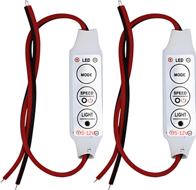 Autozap (2 PCS) 6 Mode & 5 Speed LED Strip Light with Dimming Driver, 12V Micro Controller Board Electronic Hobby Kit