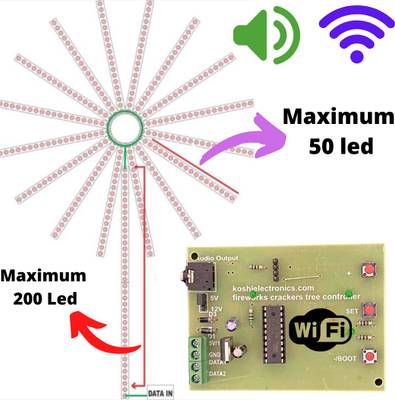 koshi electronics PIXEL LED FIREWORK MANUAL CONTROLLER Micro Controller Board Electronic Hobby Kit