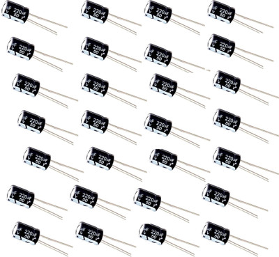 R&D 220UF 5OV ELECTROLYTIC CAPACITOR PACK OF 30 Electronic Components Electronic Hobby Kit