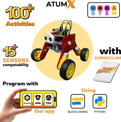 Atumx Wheels - DIY Car kit | RC car | Avoid obstacles | Educational Electronic Kit Educational Electronic Hobby Kit