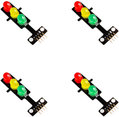 Flyrobo (4 Pcs) Pro3D LED Traffic Lights Signal Module /Digital Signal Output Traffic Electronic Components Electronic Hobby Kit